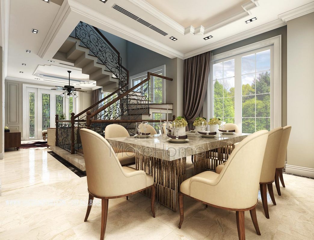 Thiết kế nội thất biệt thự Vinhomes Riverside Long Biên Hà Nội